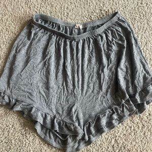 GREY FLOWY SHORTS